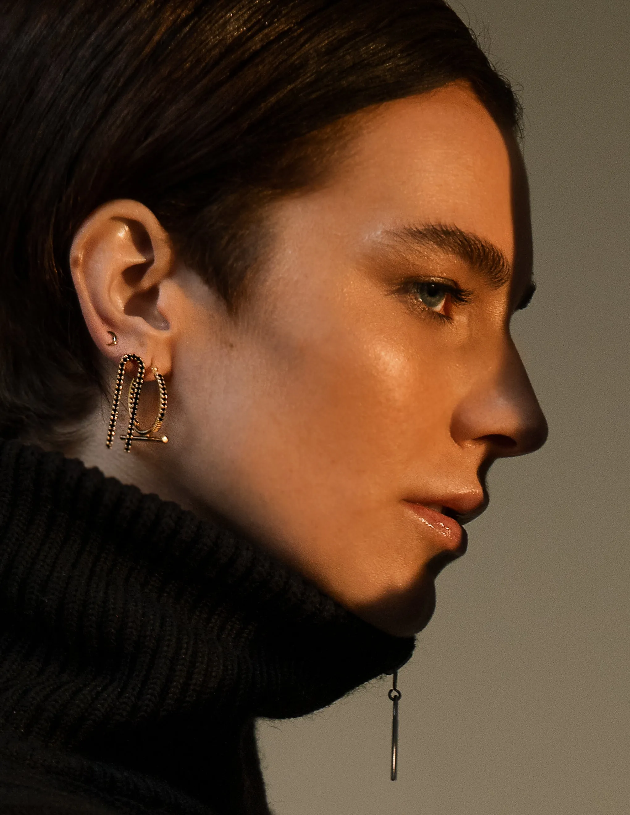 Mini Moon Earring <br> Gold Vermeil