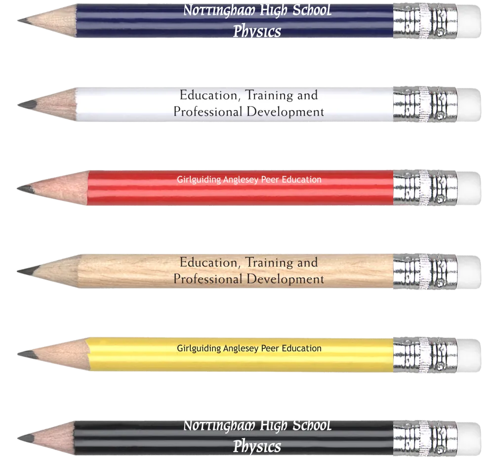 Mini Pencils With Eraser - Unprinted sample