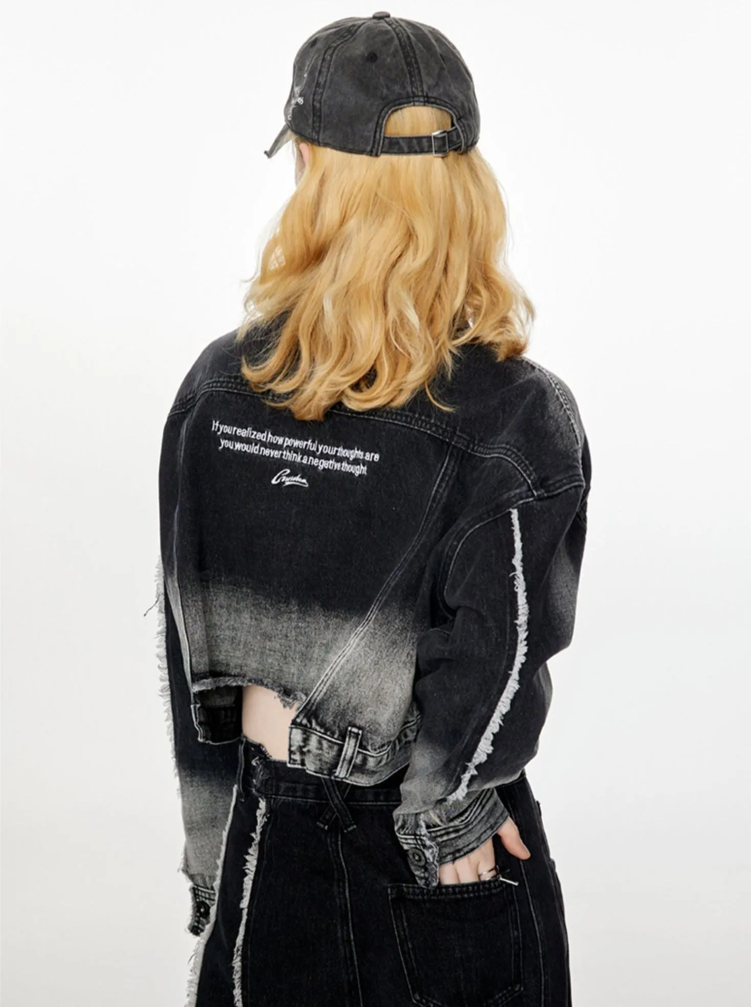 Mode Jacket Denim Gradient Dark Short