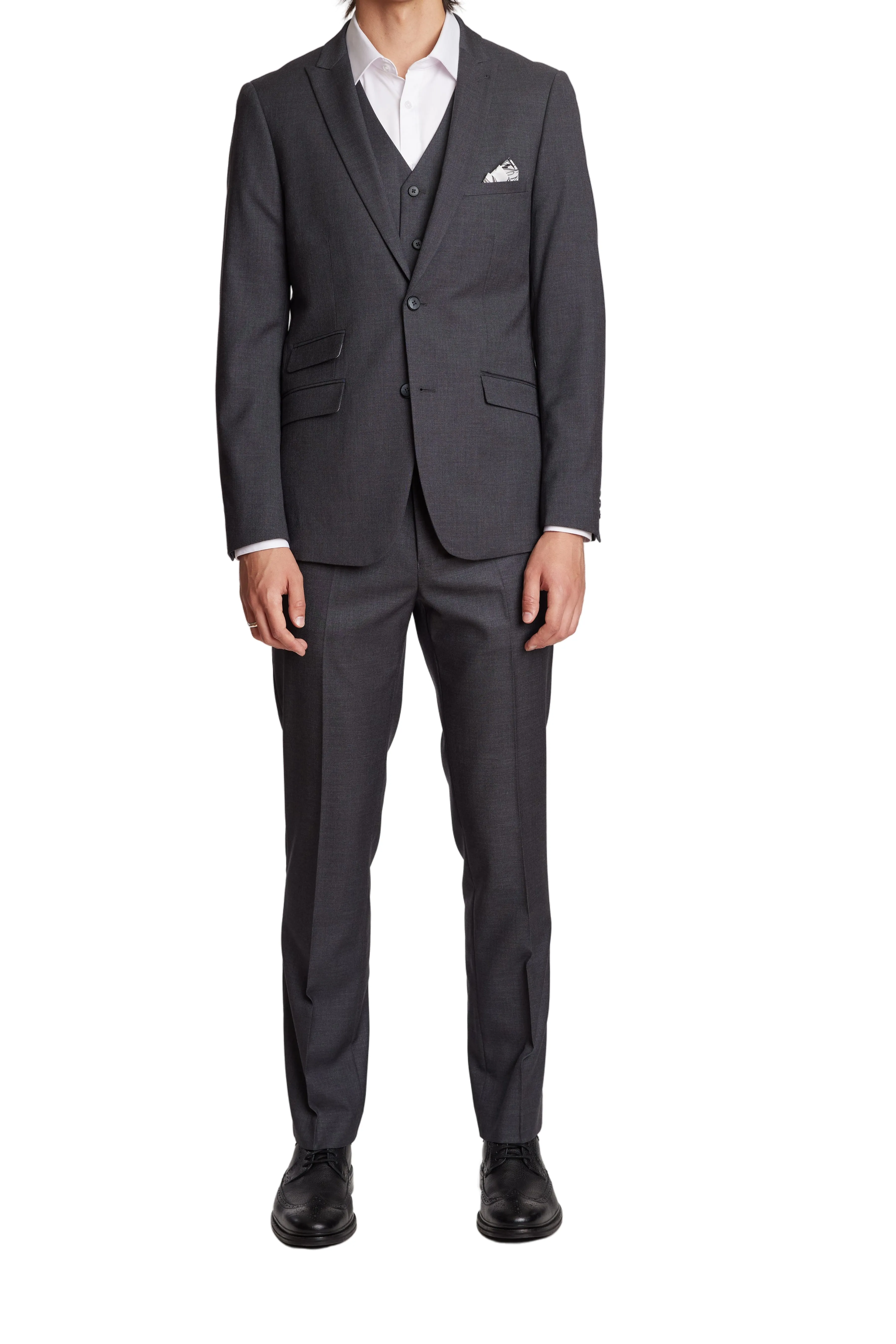 Modern Fit - Ashton Peak Jacket - Charcoal Shark