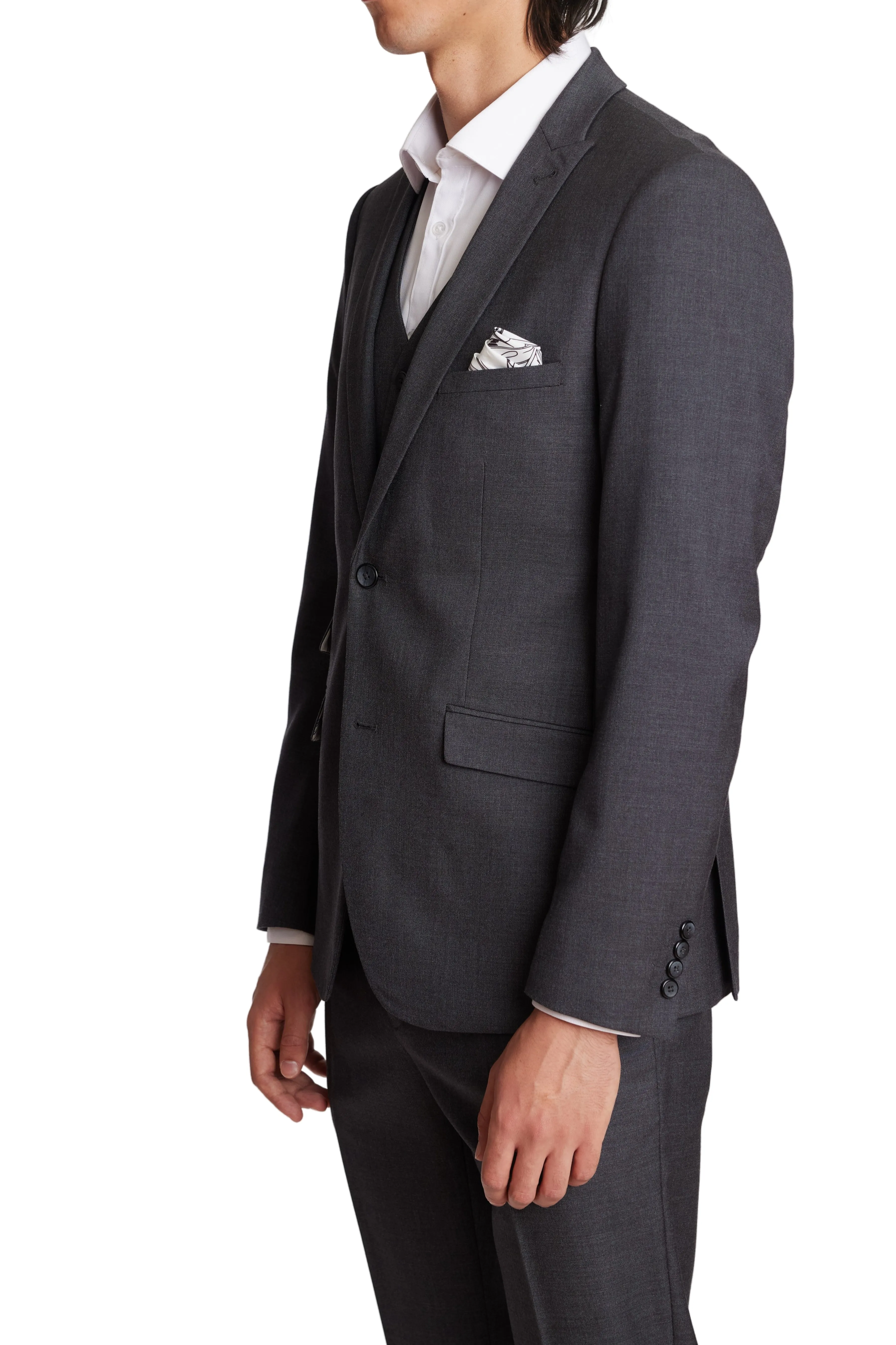 Modern Fit - Ashton Peak Jacket - Charcoal Shark