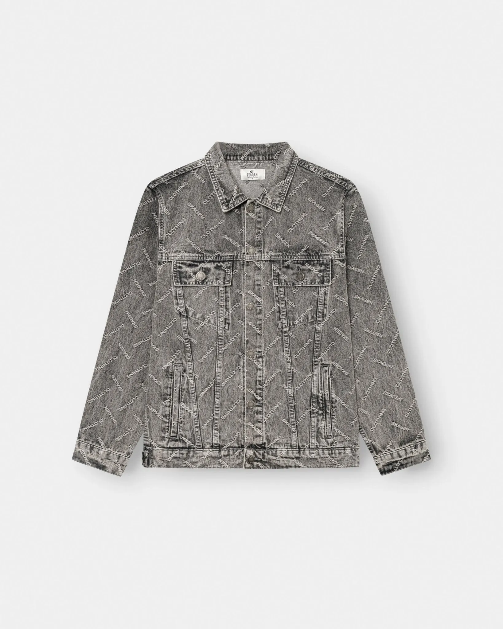 Monogram Denim Jacket Washed Grey