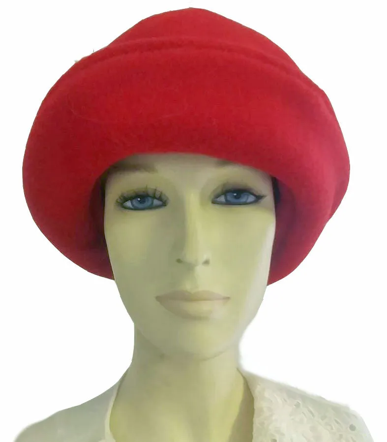 NEW - ADORABLE WRAP AROUND COAT WITH STANDUP COLLAR WITH A MATCHING HAT IN POPPY RED