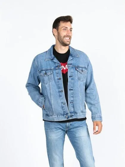 NWT-Levis 'The Trucker' Light Stonewash Jacket - Size L