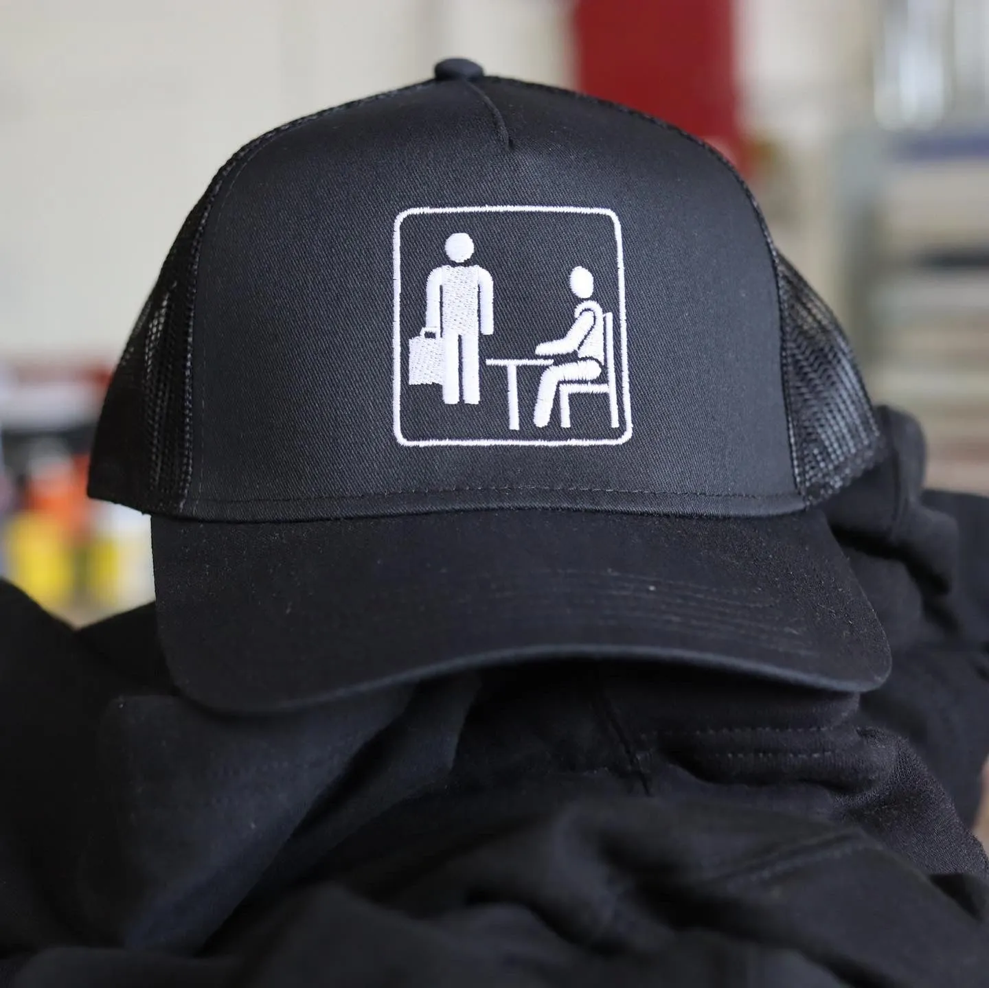 Office Logo - Premium Trucker Hat Black