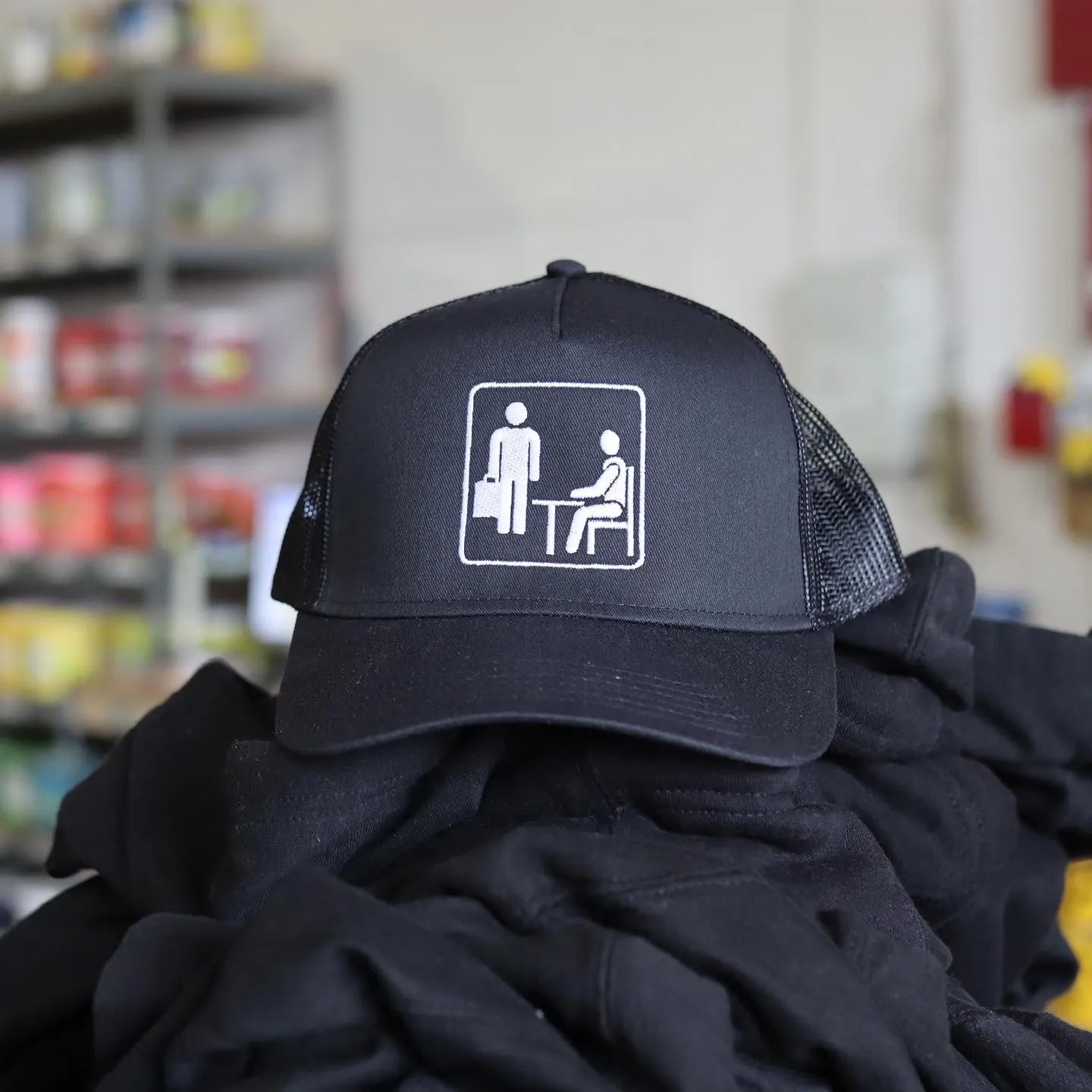 Office Logo - Premium Trucker Hat Black