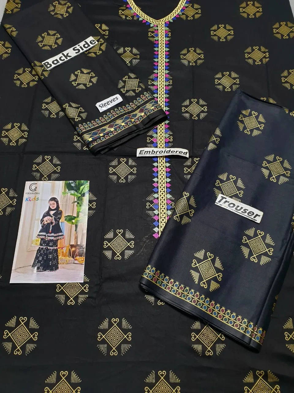 Pack of 3 FCC(1007) Printed Embroidered kids Wear