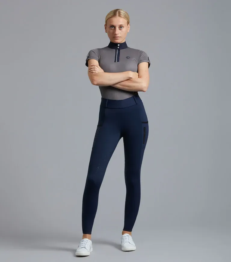 PEI Amia Ladies Technical Riding Top (Grey)