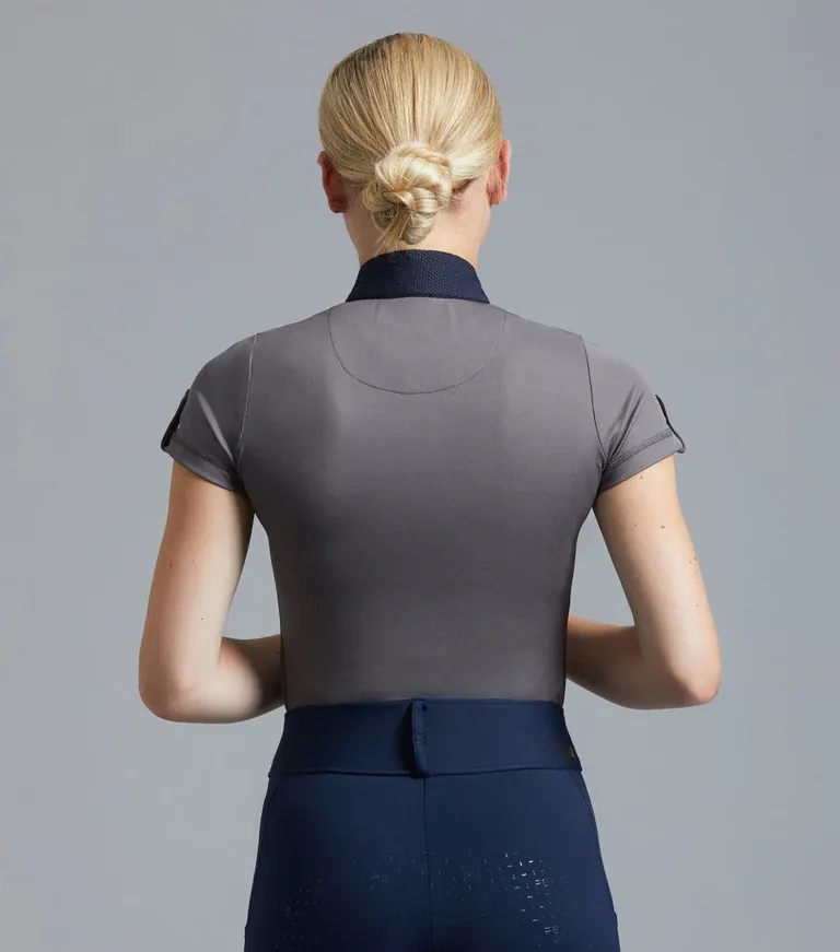 PEI Amia Ladies Technical Riding Top (Grey)