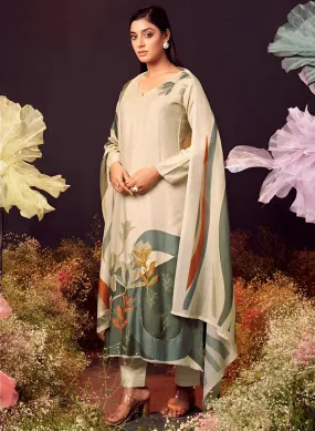 Pure Muslin Party Wear Unstitched Suit Set Dress Material for Women