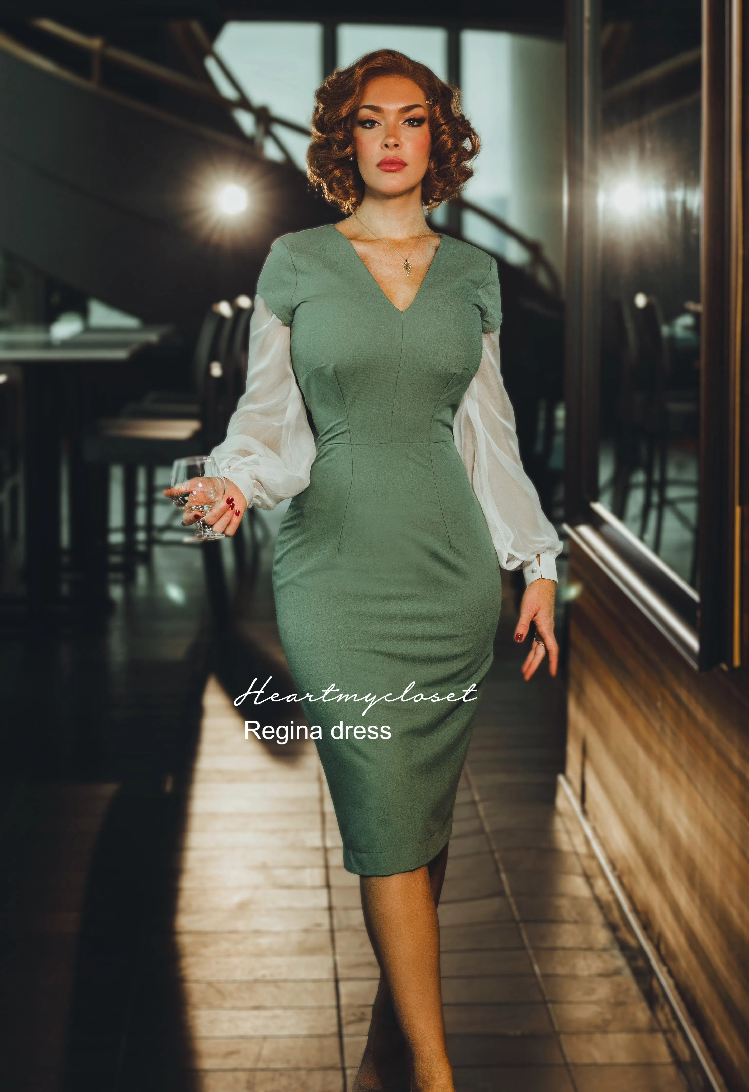 Regina - tv inspired power dress - pencil shape