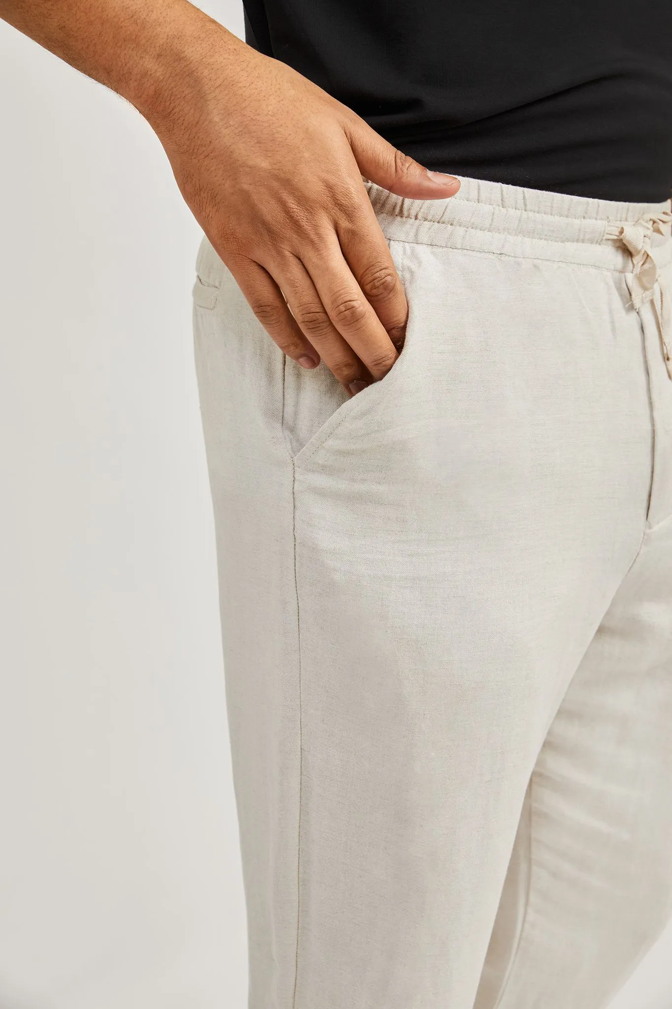 Relaxed Fit Linen Trousers