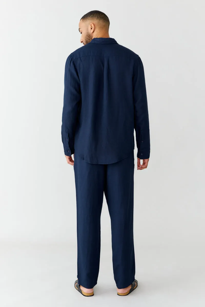 Relaxed Fit Linen Trousers