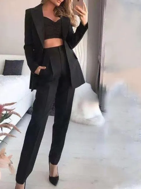 Sets Long Sleeve Small Suit Loose Solid Three-Piece Suit for Women