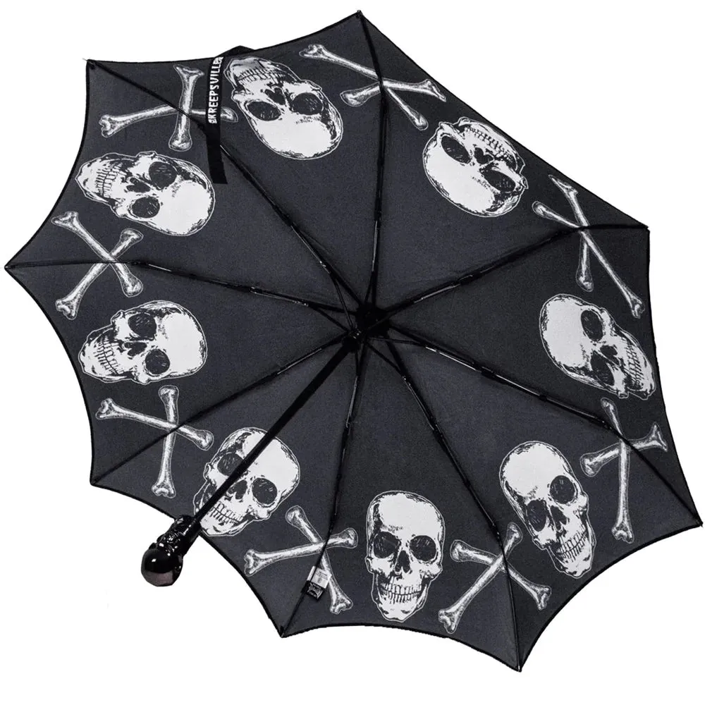 Skull Handle Anatomical Skull And Bones Umbrella