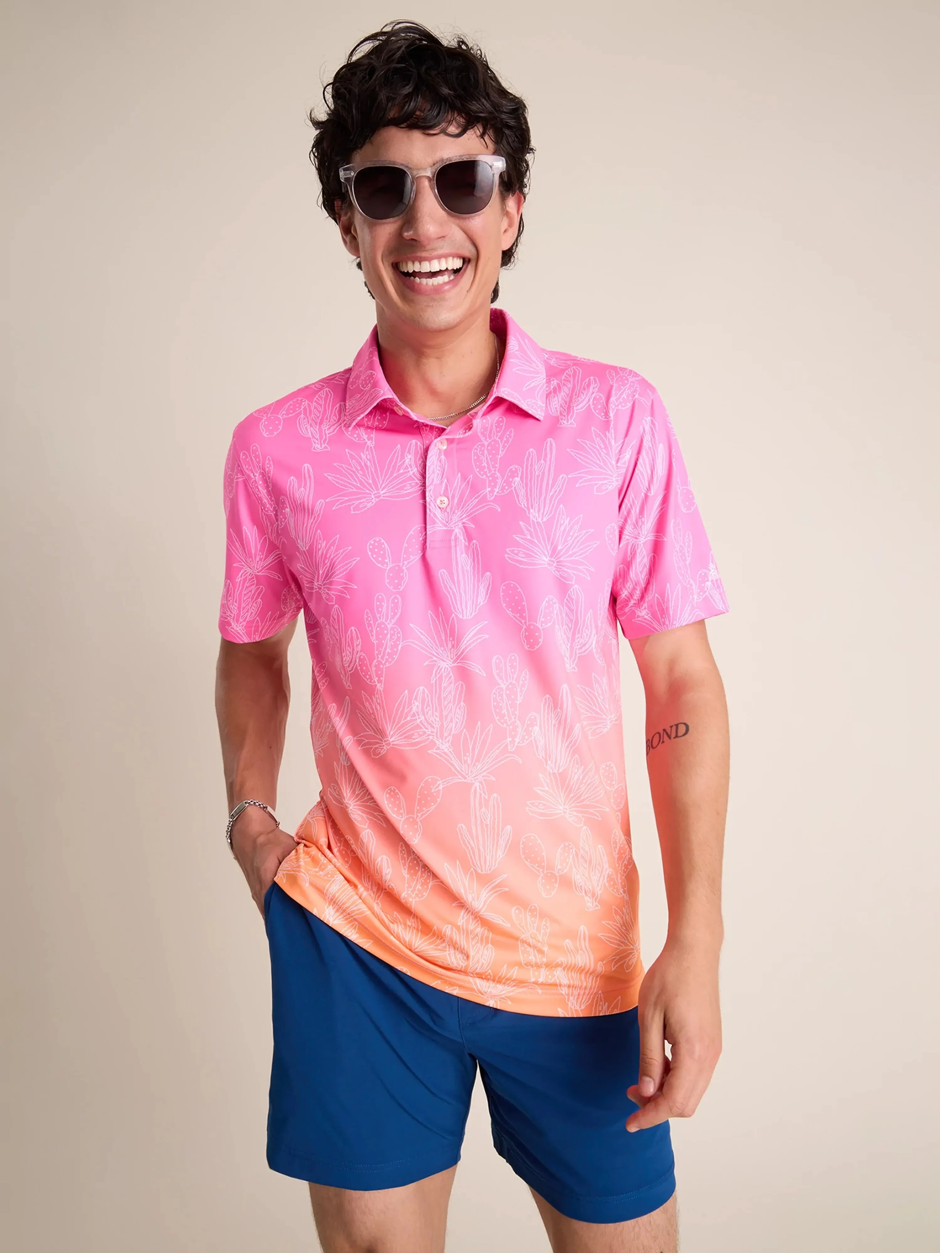 The Sunset Succulent (Performance Polo )