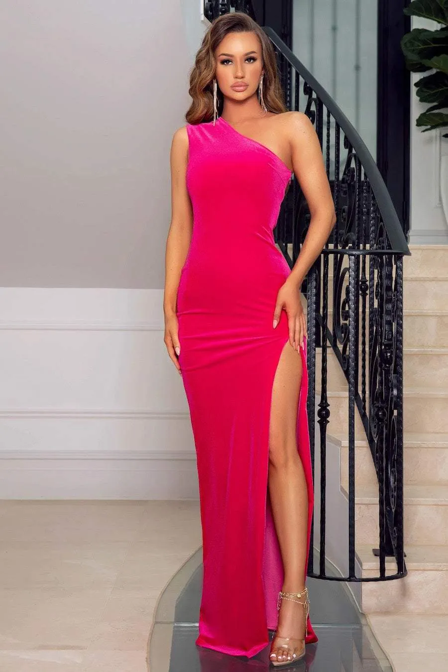 TINT PINK EVENING DRESS