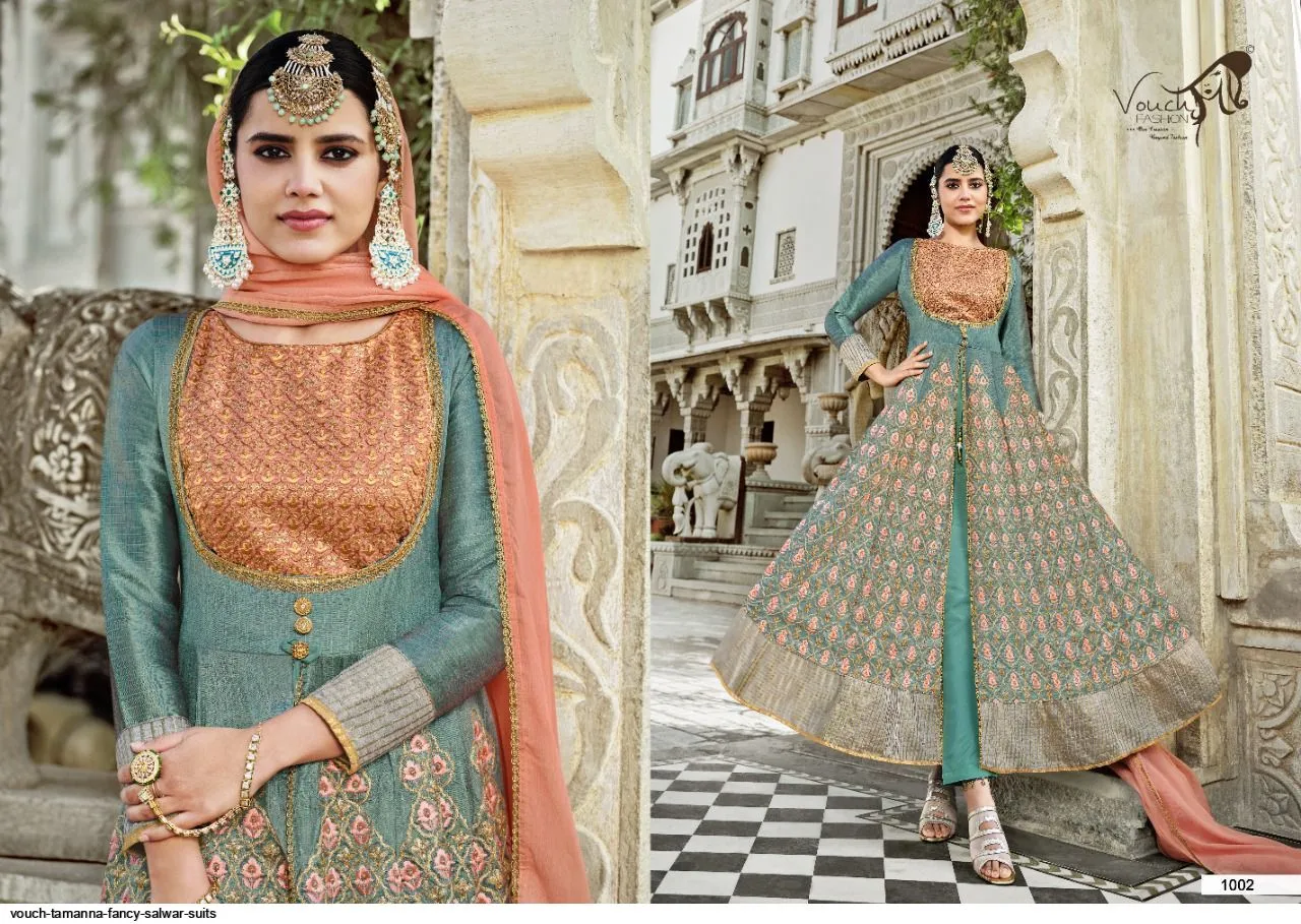 Vouch Tamanna 1001-1007 Series Salwar Kameez With Heavy Look and Beautifull Embroidered Designer Full Stitched Suite
