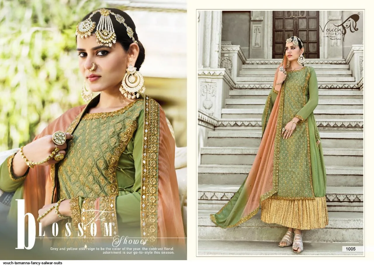Vouch Tamanna 1001-1007 Series Salwar Kameez With Heavy Look and Beautifull Embroidered Designer Full Stitched Suite