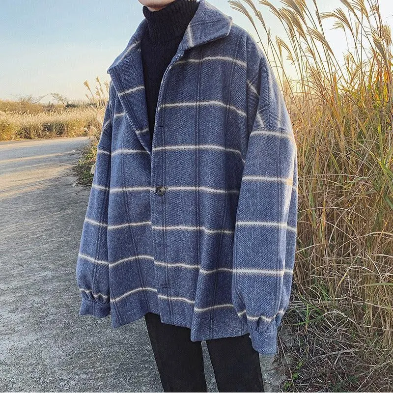 Winter Men's Woolen Trench Coat