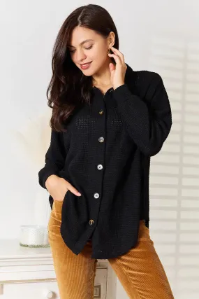 Women's-Knit-Shirt-waffle knit